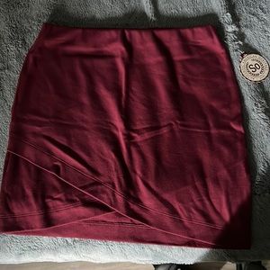 Elegant Burgundy Mini Skirt